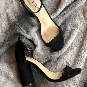 Suede Heeled Sandal